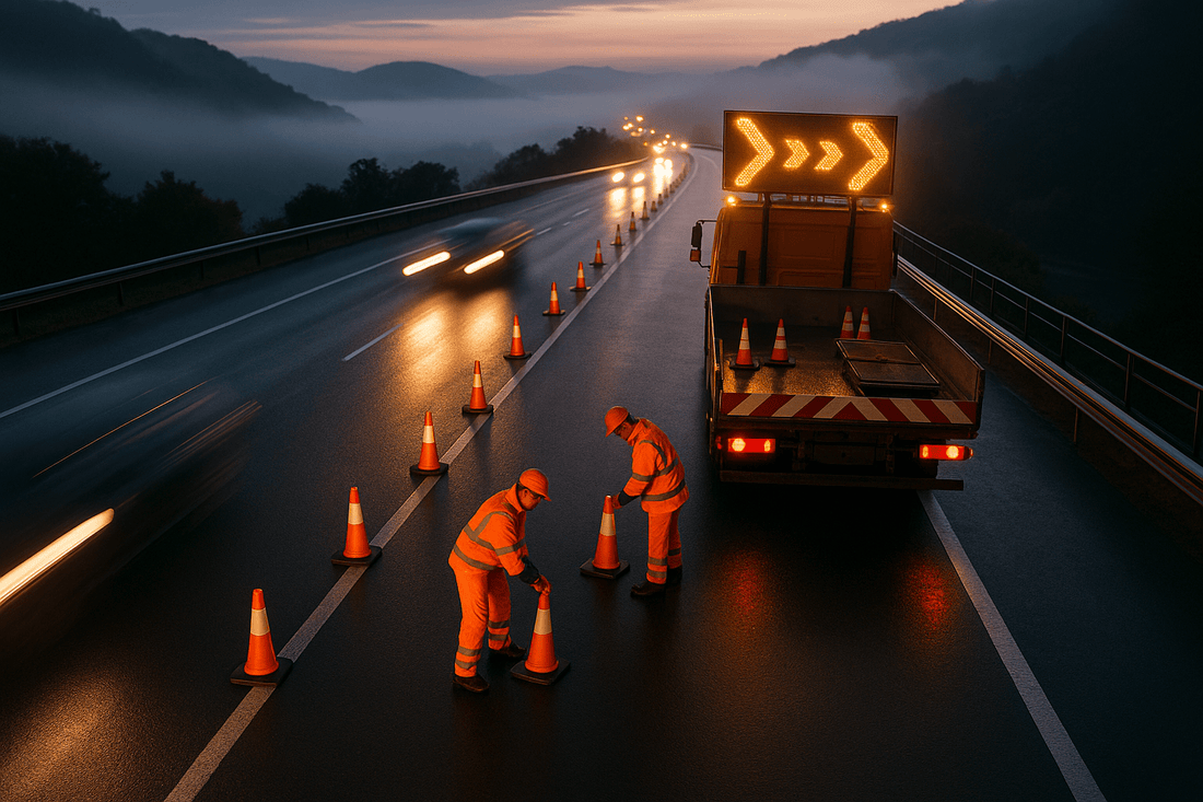 Riesgos laborales más frecuentes en trabajos en carretera.  Cómo evitar accidentes