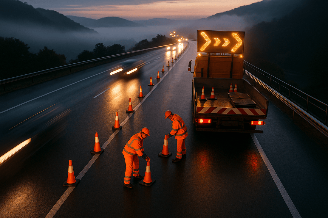 Riesgos laborales más frecuentes en trabajos en carretera.  Cómo evitar accidentes